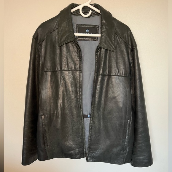 Kenneth Cole Reaction Other - Kenneth Cole Reaction Classic Men's Black Leather Jacket Size L